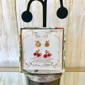NIB Eye Candy Dual Set of Oranges & Cherries Earrings